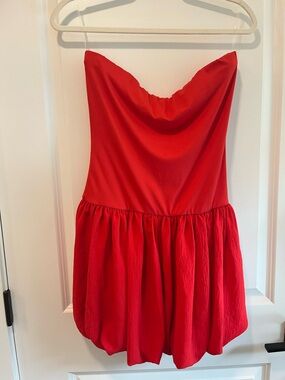 Strapless Red Party Dress Kali Fashions